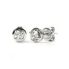 Round Solitaire Four Prongs with Enlarger Stud Diamond Earrings
