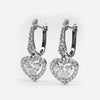 Radiant Illusion Heart Diamond Drop with Halo Earrings