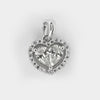 Radiant Illusion Heart Diamond Pendant with Halo and Bail Necklace (PENDANT ONLY)