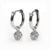 Flower Cluster Drop Diamond Earrings