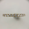 .57 Carats Half Eternity Ring in Yellow Gold Setting