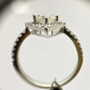 .50 carats Princess Cut with Halo and side stones