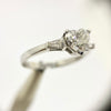 .73 Carats Heart Shaped Diamond with Baguette Side Stones