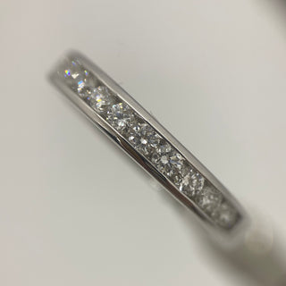 .51 carat Round Cut Diamond in Half Eternity in White Gold Setting