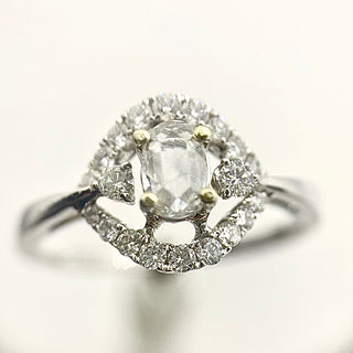 Fancy Oval Ring with side stones