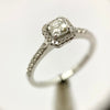 .32 Carat Asscher Cut Diamond Ring with Side Stones