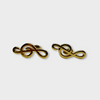 G clef YellowGold Earrings